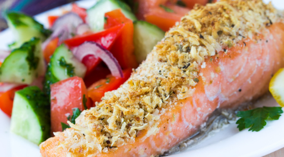 Rosemary Walnut Crusted Salmon