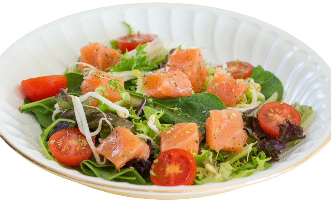 Lemon Garlic Salmon Salad